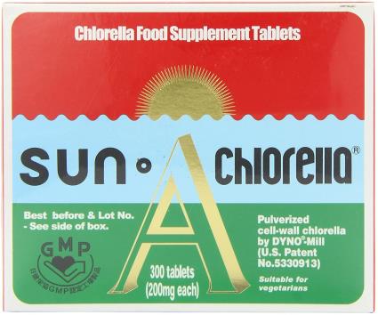 Sun-Chlorella Sun Chlorella Chlorella do sol A, 300 comprimidos