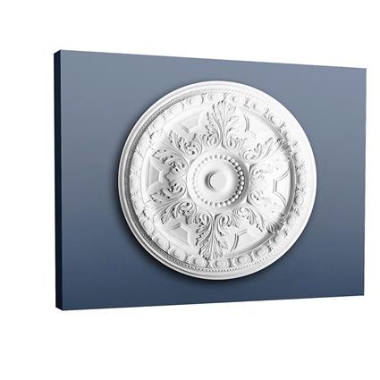 Orac Decor 1 x Teto rosa R23 LUXXUS branco Purotouch® pré-preparado leve, resistente, dimensionalmente estável Ø 71 cm x 4.4 cm
