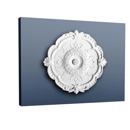 Orac Decor 1 x Teto rosa R31 LUXXUS branco Purotouch® pré-preparado leve, resistente, dimensionalmente estável Ø 38.5 cm x 2.7 cm