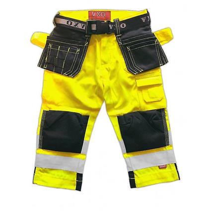 Vxo Kids Calças de trabalho com refletor Loxy Amarelo 100