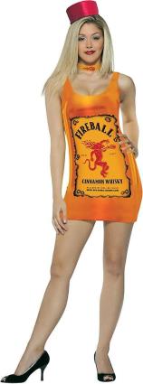 Food & Drinks Fantasias adulto feminino de bola de fogo vermelho/laranja L