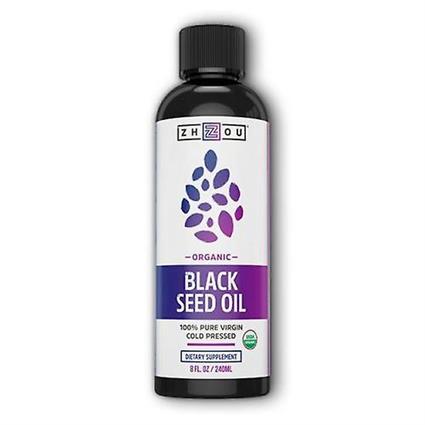 Zhou Nutrition Óleo orgânico de sementes negras, 8 Oz (Pacote de 1)