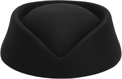 Healthy Chapéu de aeromoça Chapéu de lã de feltro Pillbox - Cosplay de comissária de bordo