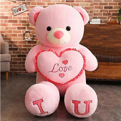 Stuffed Animals 100 cm Grande EU TE AMO Urso de pelúcia Brinquedo de pelúcia Adorável enorme urso macio de pelúcia Boneca Amante Urso Crianças Brin...