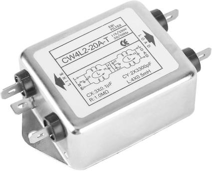 Filtro EMI, Supressor de Ruído Filtro EMI CW4L2-20A-T 20A Power Line Terminal de Filtro EMI