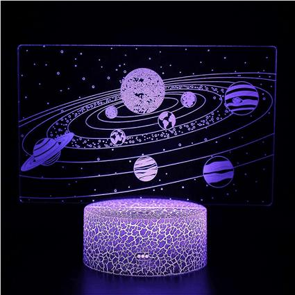Tcgg Corrediça ótica do sistema solar 3D, universo, galáxia, luz da noite do diodo emissor de luz, com co remoto >-3