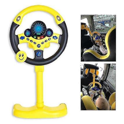 Tikuajgift Brinquedo do volante de simulação elétrica com brinquedo de carro educativo sound light