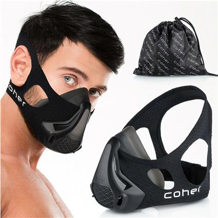 Jeek Nextgen Altitude Workout Mask Cardio Breathing & Treinador de Força Respiratória 24 Níveis de Privação de Oxigênio, 8 Filtros de Carbono Subst...