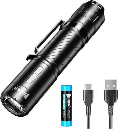 TCGG-C3 Lampe Torche LED Ultra Puissante Recarregável USB C 1200 Lumens 6 Modos Eclairage, IP68 tanche pour Mnage, le Camping, La Randonne, D'urgence