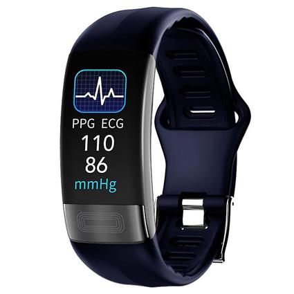 HCSC Ecg + ppg Smart Wristband Fitness Tracker para mulheres homens calorias pressão arterial impermeável esporte Smartband saúde Smartwatch Azul