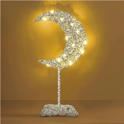 Jeek Mesa Decorativa, Mesa de Ramadã em Forma Alimentada por Bateria, LED Branco Quente Brilhante(-ZOU