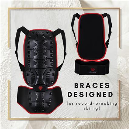 Exsha Skiing Back Brace Mais Seguro Braces para atividades extremas de inverno