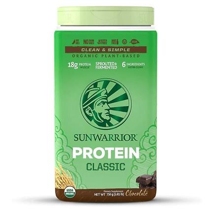 Sunwarrior Chocolate Proteína Orgânica Clássica 750g (1745)