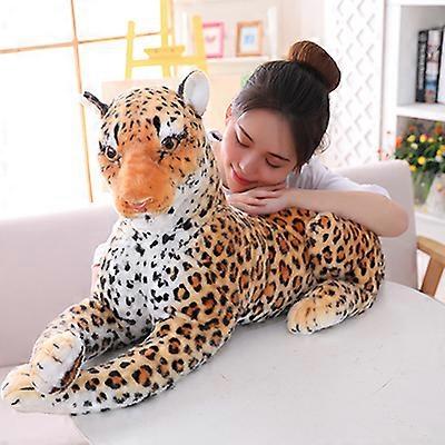 Stuffed Animals 30-120cm Leopardo Grande Pantera Pelúcia Brinquedos Gigante Tigre Branco Pantera Negra Pantera Macia De Pelúcia Animal Brinquedos d...