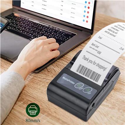 Exsha Bluetooth Recibo printe-r Portátil 58mm Thermal Receipt Printe-r, wireless Pos Printe-r suporta Android Windows For Bill, Retails, Store