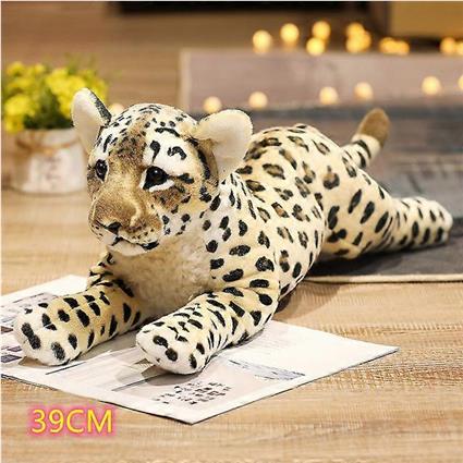 Stuffed Animals 39cm adorável leão tigre leopardo pelúcia brinquedos bonitos simulação bonecas recheadas macio real como brinquedos de animais cria...