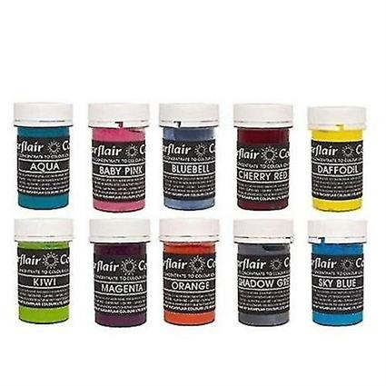 Sugarflair Pastel 25g - Conjunto Misto de 10