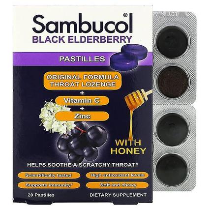 Sambucol, Bastilhas de Sabugueiro Preto com Mel, 20 Bastilhas
