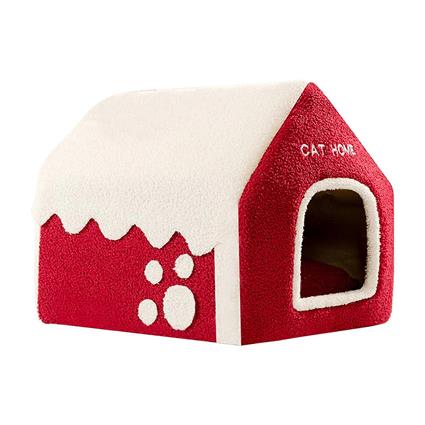 Taishh Natal Place, Inverno Quente Toda a Temporada Casa Fechada Inverno Casa Pet E Cão Presente de Natal Vermelho