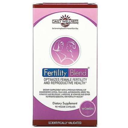 Daily Wellness Company, Mistura de fertilidade para mulheres, 90 cápsulas vegetais