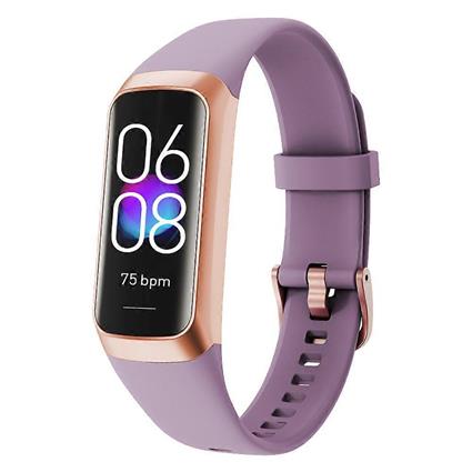Ohp Pulseira inteligente C60 1.1 'AMOLED HD medição de temperatura corporal para meninos e meninas crianças relógio de esportes Roxo