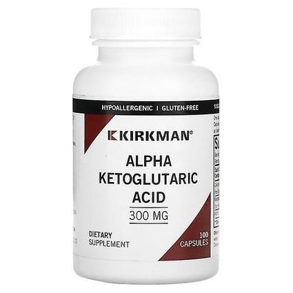 Kirkman Labs, Ácido alfa-cetoglutárico, 300 mg, 100 Cápsulas