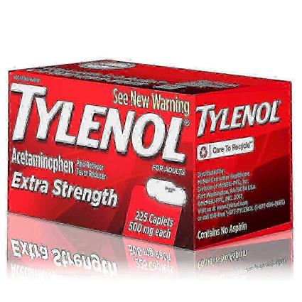 Tylenol Aliviador de Dor & Redutor de Febre, 500 Mg, Caplets, 225 Ea