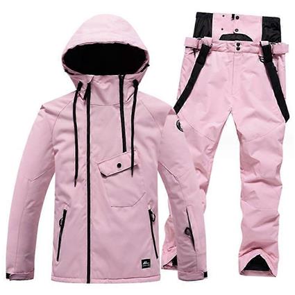 Snowsuits Jaquetas e Calças de Esqui Snowboarding Snowsuit Casaco Quente Com Capuz Impermeável À Prova De Vento Isolado Rosa M