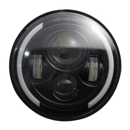 7 polegadas olho anjo 150w farol led 6000k oi / lo feixe halo lâmpada de luz de cabeça com âmbar drl IP67 impermeável Como mostrado