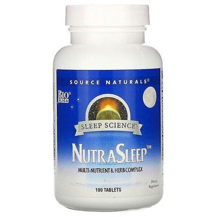 Source Naturals Fonte Naturals, Ciência do Sono, NutraSleep, 100 Comprimidos