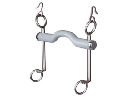 Mordedura de Adestramento Dura Longa Curb Tongue Port Snaffle Prateado 140 Mmberis