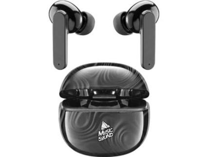 Auriculares Bluetooth True Wireless MUSIC SOUND BTMSTWSI (Outlet Grade A - In Ear - Microfone - Preto)