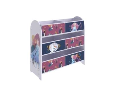 Prateleira de brinquedos - Disney Home - Frozen - 6 caixas de armazenamento de tecido - Roxo - Menina