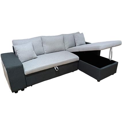Sofá chaise longue reversível TOPAZIO com cama e baú