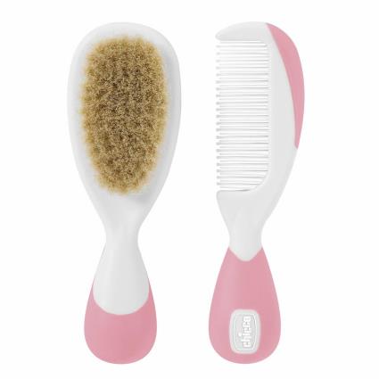 ESCOVA E PENTE CERDA ROSA