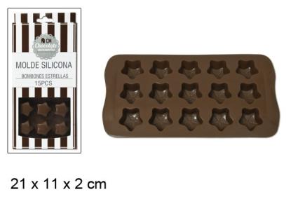 bandeja 15 moldes/ silicone (estrela)
