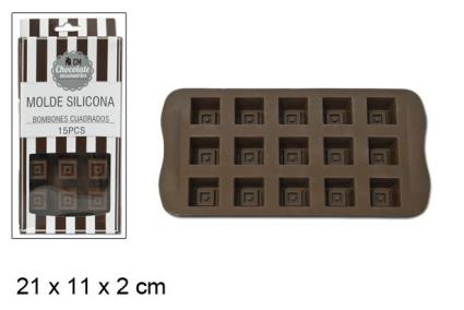 bandeja 15 moldes/ silicone (cubo)