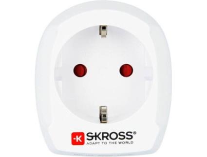 Skross Europe to UK Tipo F Tipo D (UK) Branco adaptador de energ