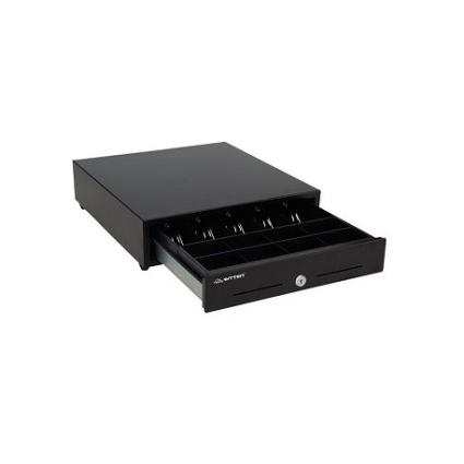 HS-330A - Mini gaveta horizontal metálica 33x33x9cm, RJ11, preta