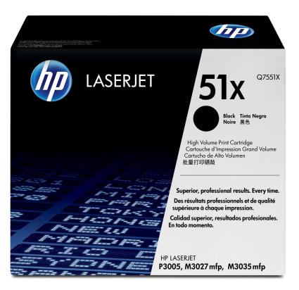 51X Laser cartridge 13000páginas Preto