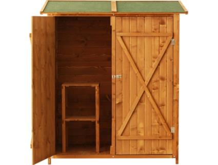 Abrigo - Armário para utensílios de jardinagem armário para utensílios de jardinagem ferramentas jardim madeira maciça tratada exterior armários casotas 165 x 140 x 75 cm