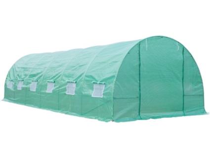 Outsunny Estufa para Terraço ou Jardim - de Cor Verde - Aço Polietileno - Dimensões de 8 x 3 x 2 m