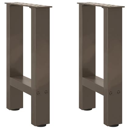vidaXL Pernas mesa centro 2 pcs 28x(42-43) cm aço natural