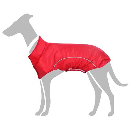 vidaXL Capa de chuva para cães com tiras reflectoras vermelho M