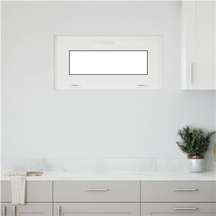 vidaXL Janela de porão RISOR 80x40 cm basculante 3 vidros branco