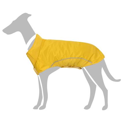vidaXL Capa de chuva para cães com tiras reflectoras amarelo XS