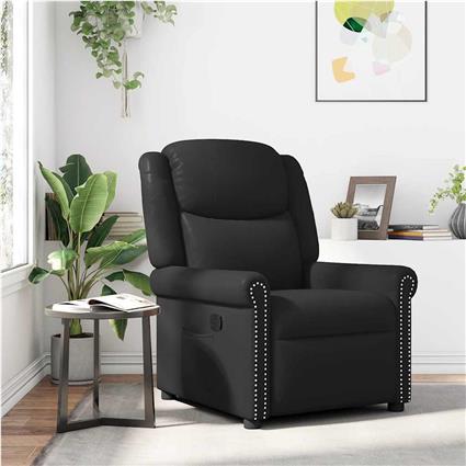 vidaXL Poltrona reclinável couro artificial castanho brilhante