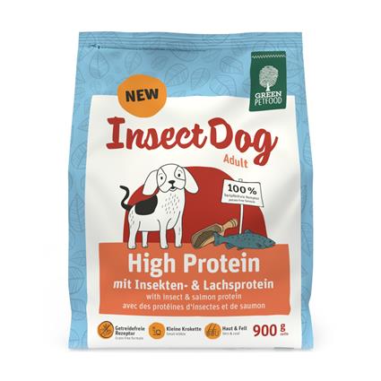 Green Petfood InsectDog High Protein Insetos e salmão - 900 g