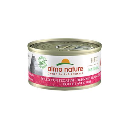 Almo Nature 6 x 70 g comida húmida em promoção: 5 + 1 grátis! - HFC Natural Frango com fígado de frango