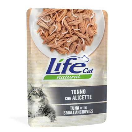 Life Cat Natural Adult 12 x 70 g - Pack económico - Atum com anchovas